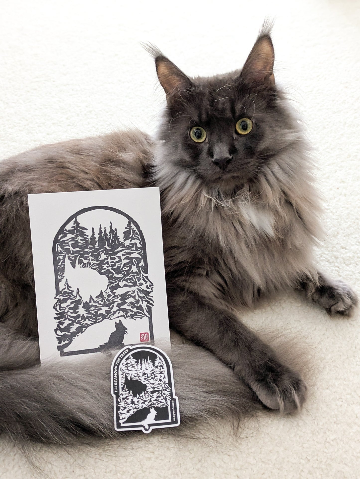 "I'll be among the trees" Sticker